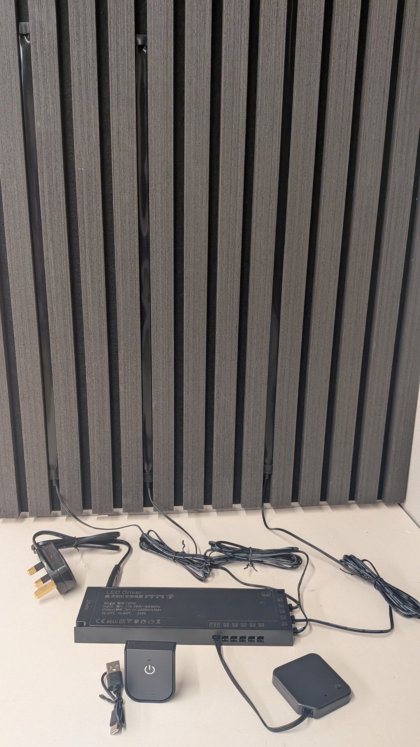 Invisible Acoustic LED Wall Panels Lighting | Plug and Play | Multiple Lights | Remote control