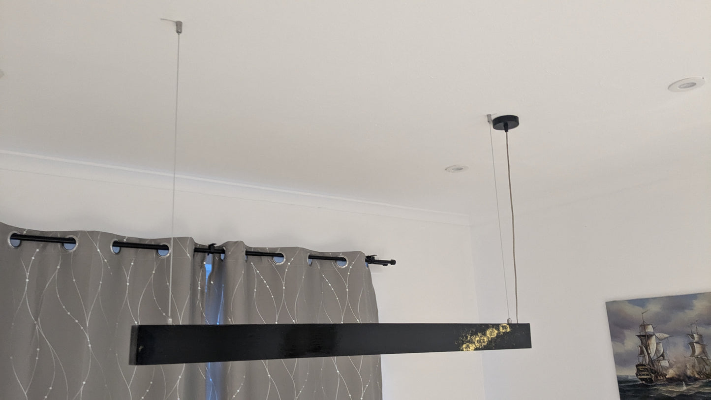Modern LED Pendant Light | Golden leaf on ebony gloss finish