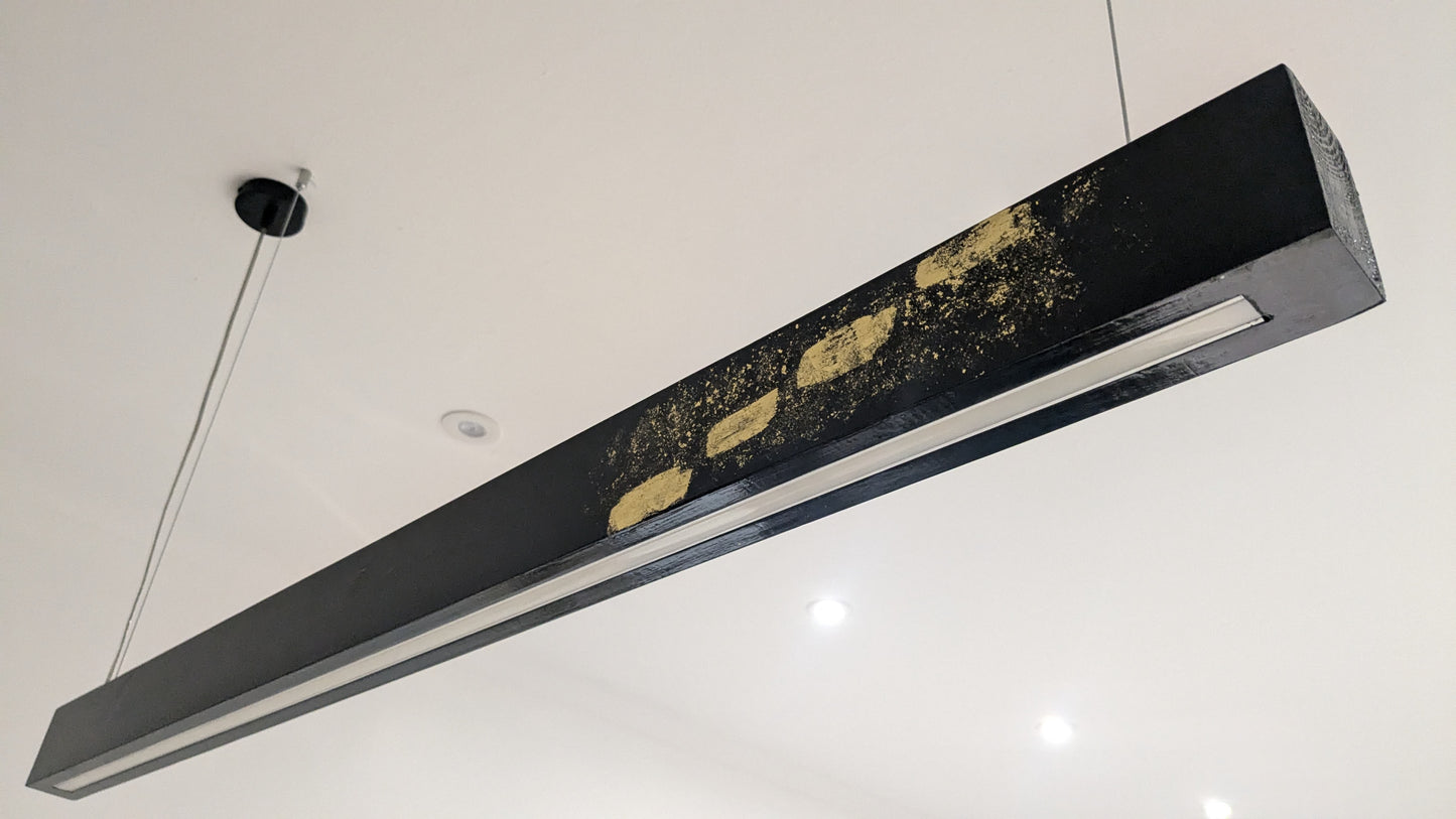 Modern LED Pendant Light | Golden leaf on ebony gloss finish