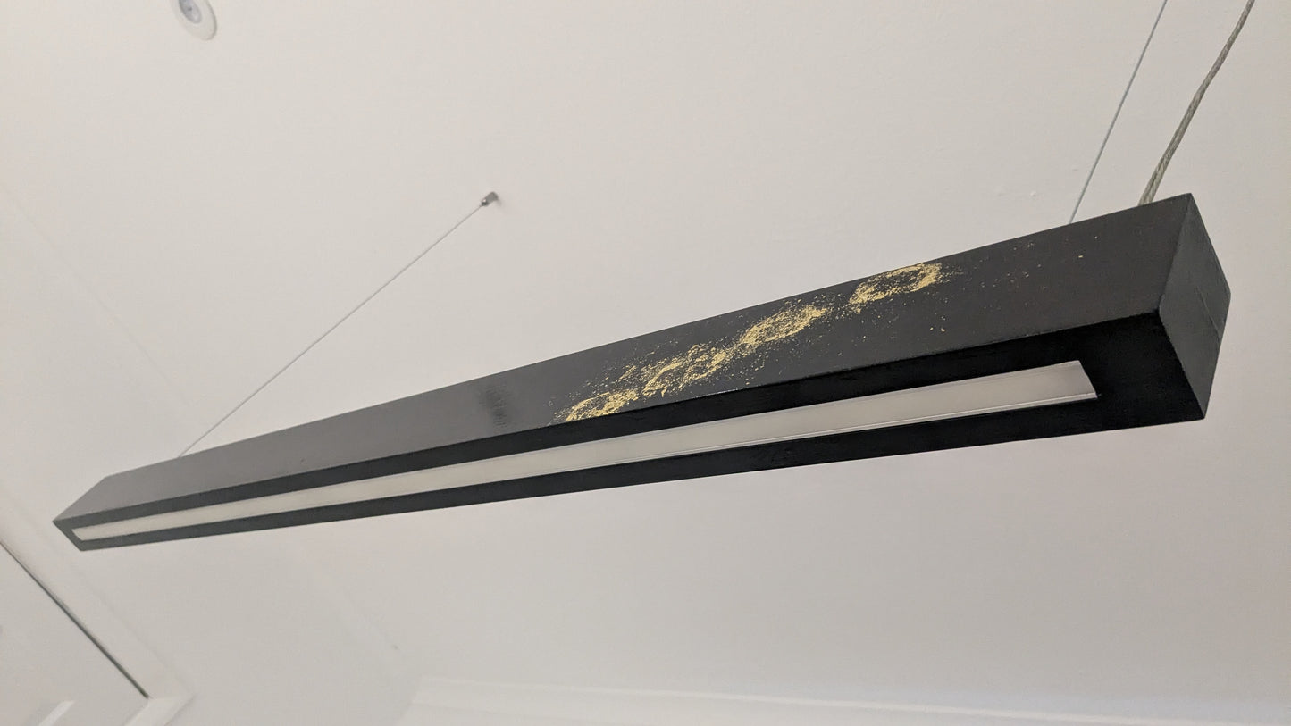 Modern LED Pendant Light | Golden leaf on ebony gloss finish