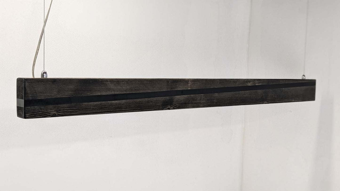 Liniar LED Pendant Light | Black Resin on Ebony Matt Finish