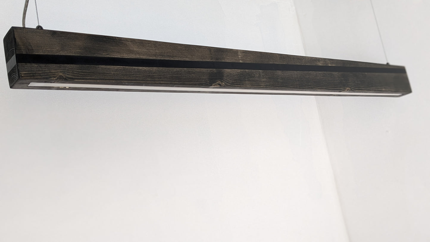 Liniar LED Pendant Light | Black Resin on Ebony Matt Finish