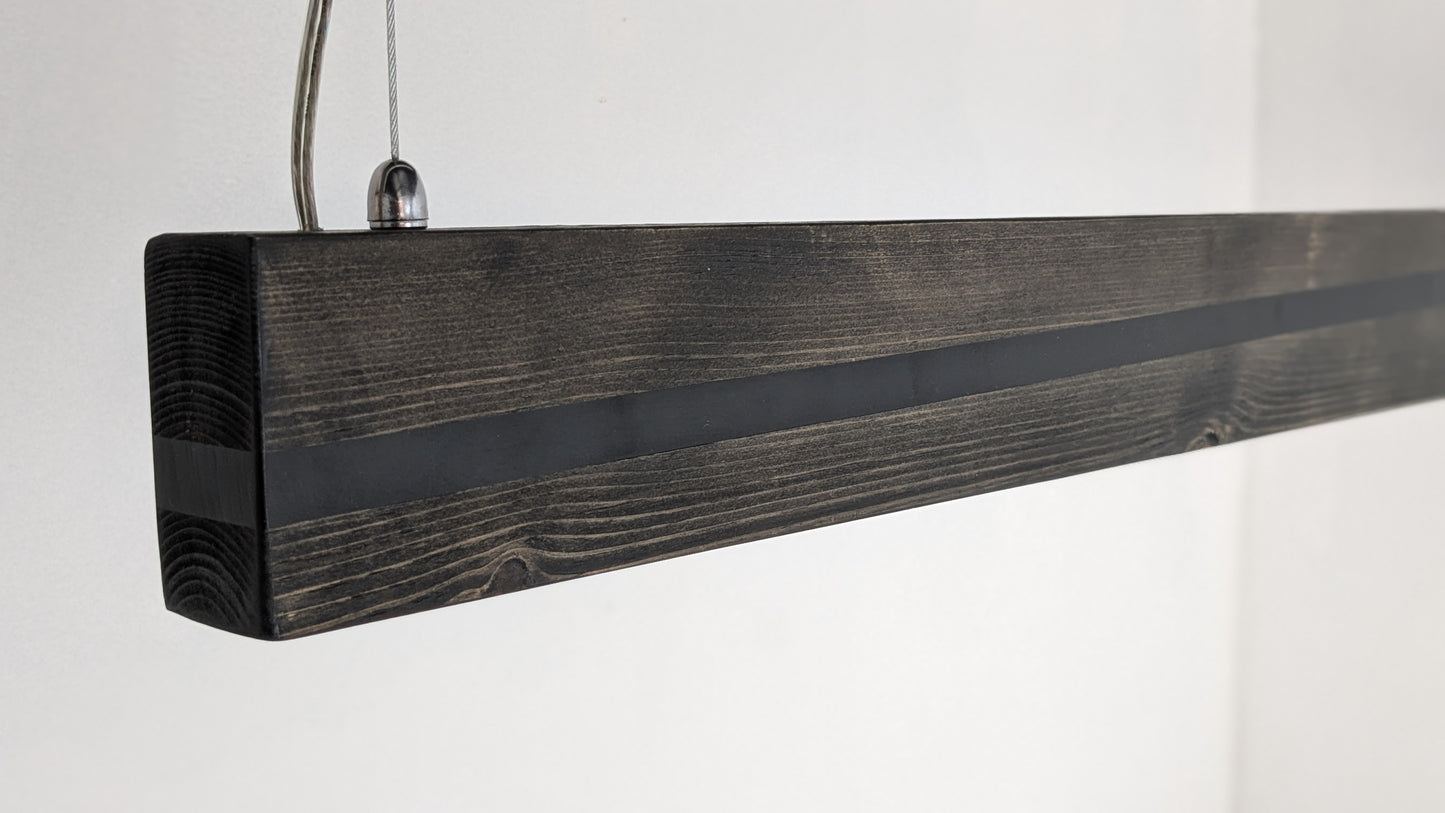 Liniar LED Pendant Light | Black Resin on Ebony Matt Finish