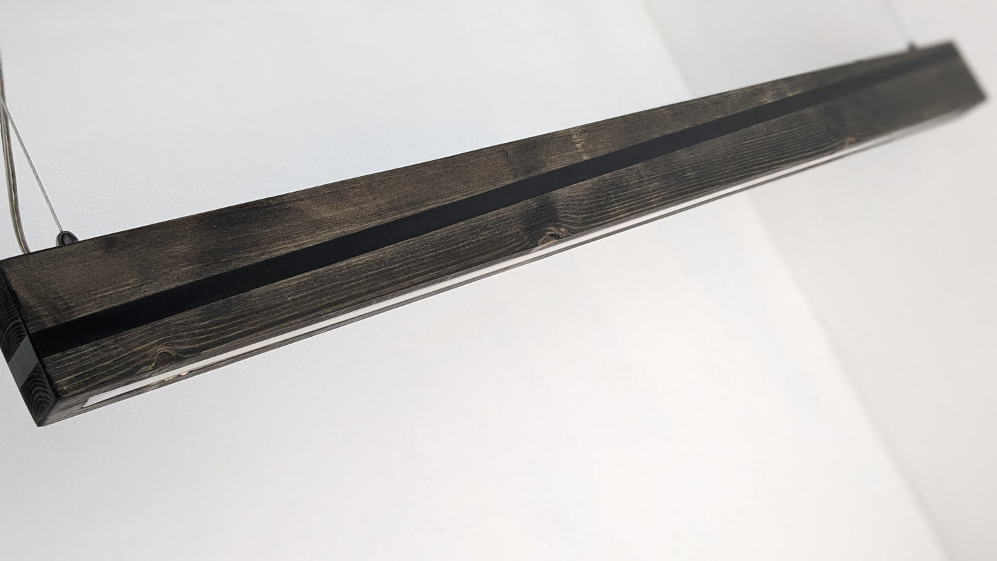 Liniar LED Pendant Light | Black Resin on Ebony Matt Finish