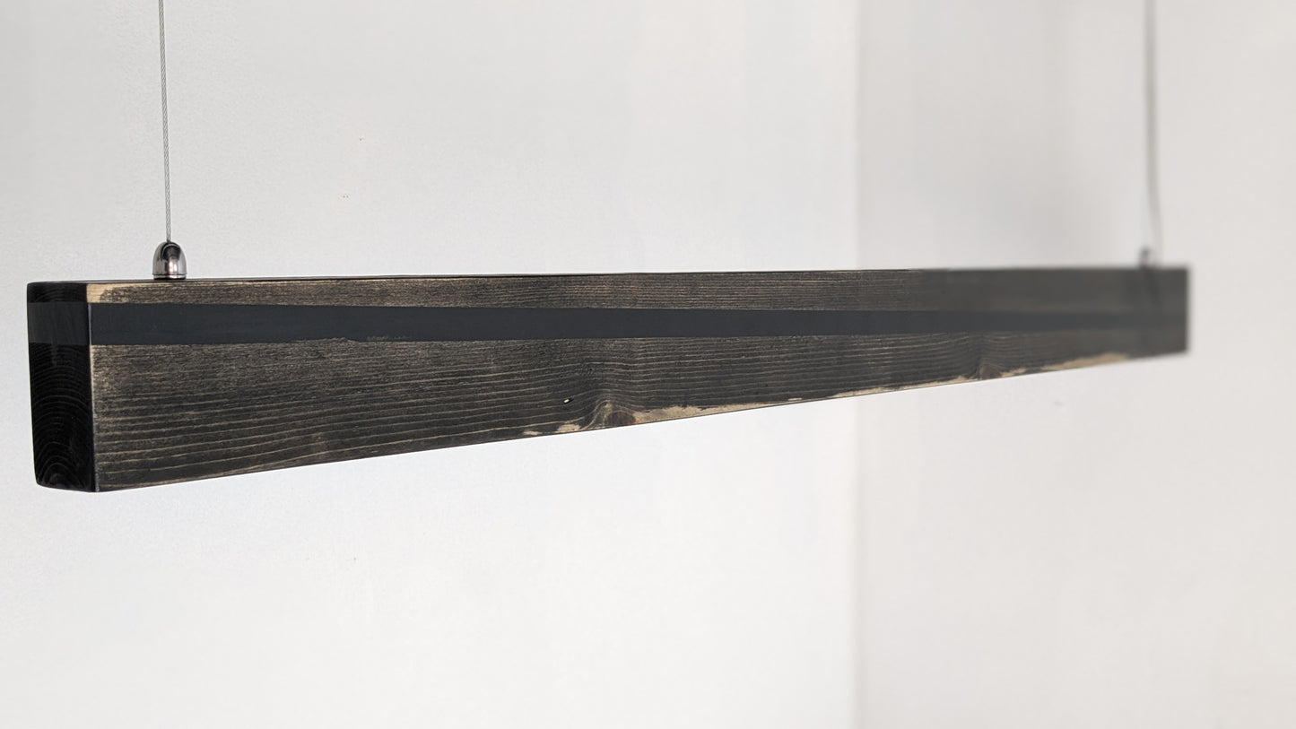 Liniar LED Pendant Light | Black Resin on Ebony Matt Finish