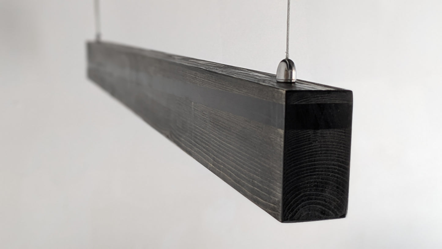 Liniar LED Pendant Light | Black Resin on Ebony Matt Finish