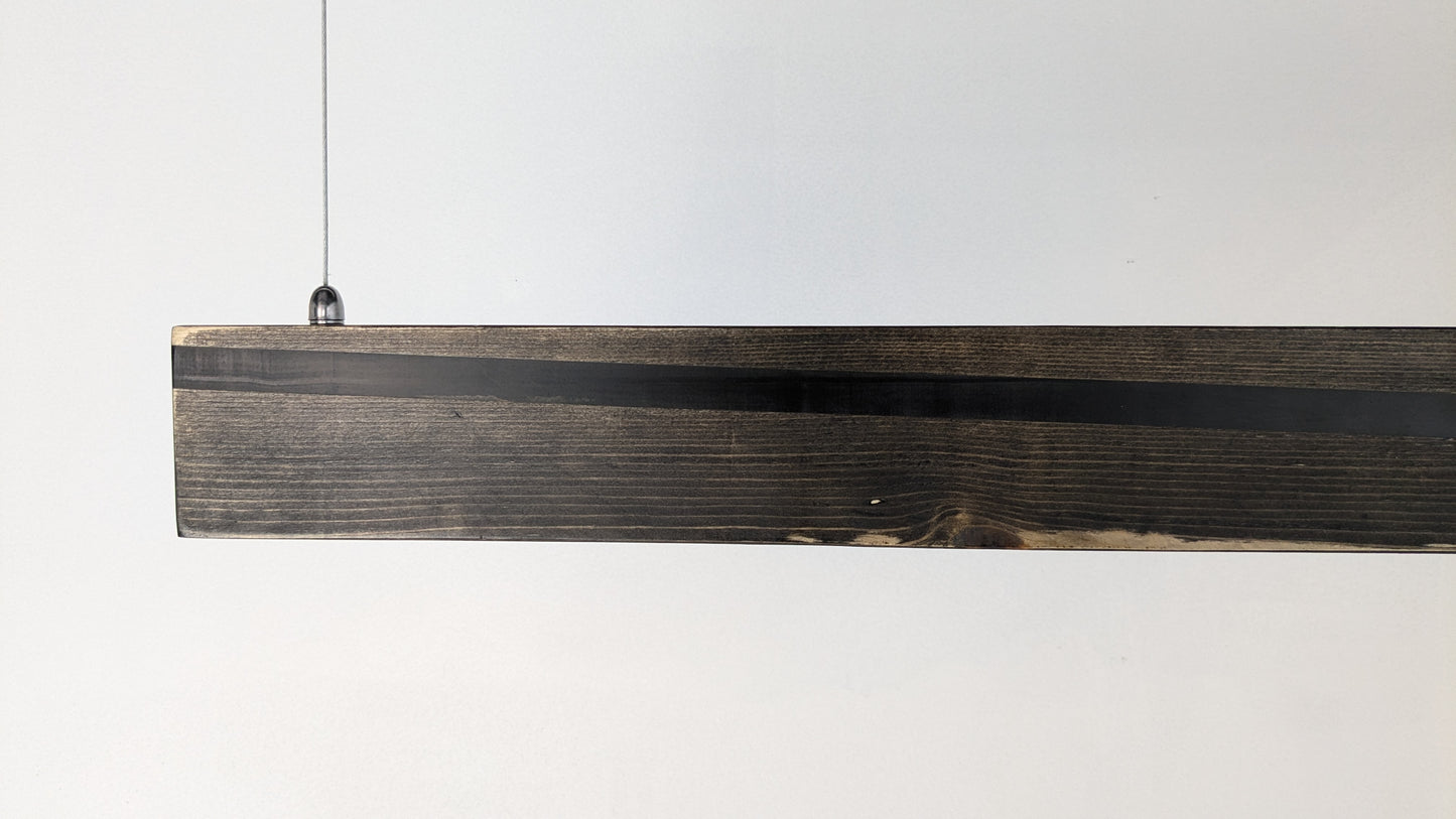 Liniar LED Pendant Light | Black Resin on Ebony Matt Finish
