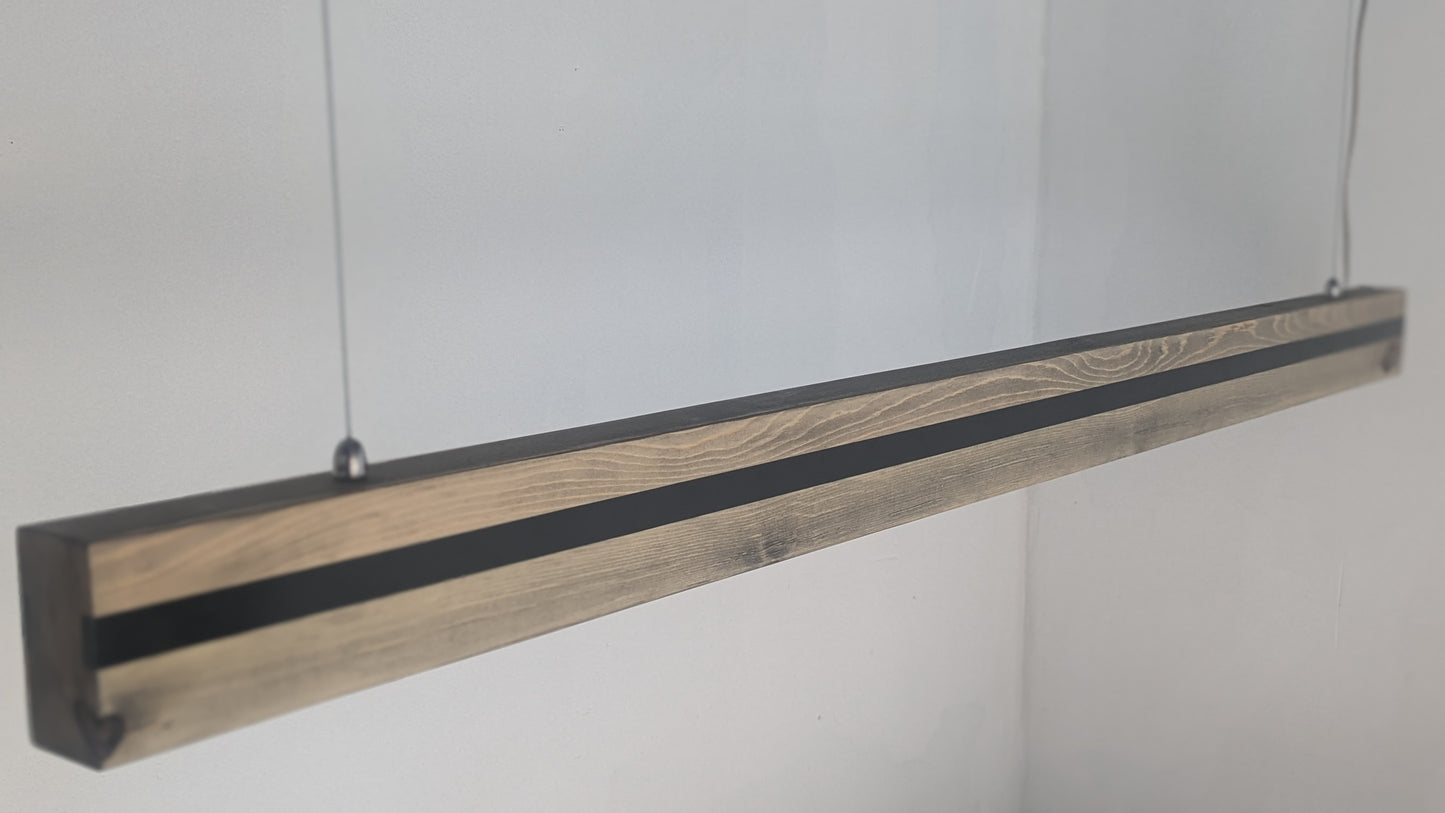 Liniar LED Pendant Light | Black Resin on Glossy Quartz Grey