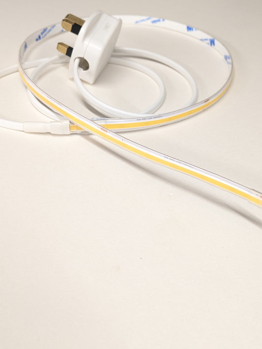 Coving | Over cabinets lighting COB LED Strip | Seamless | No dots | 230V No driver required | 5M