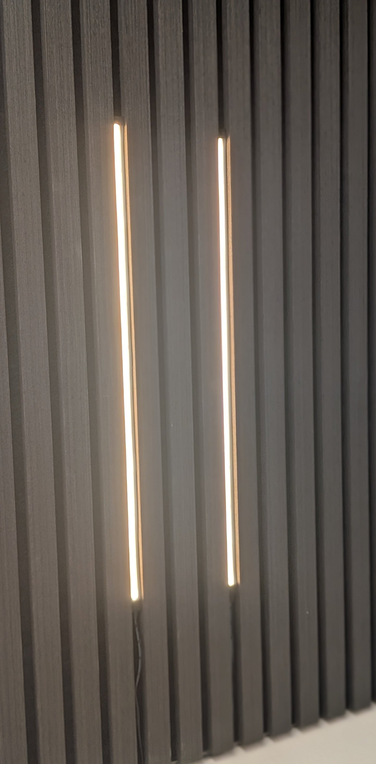 Invisible LED Lighting Kit for Acoustic Slate Wall Panels.