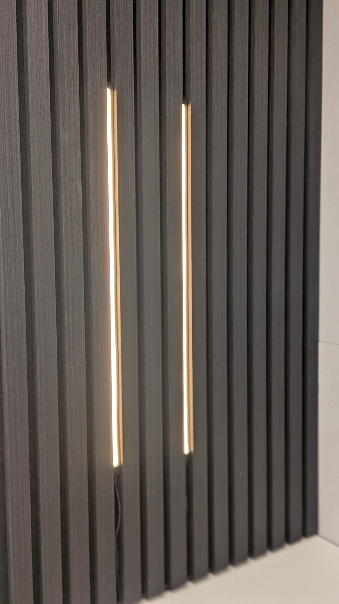 Invisible LED Lighting Kit for Acoustic Slate Wall Panels.