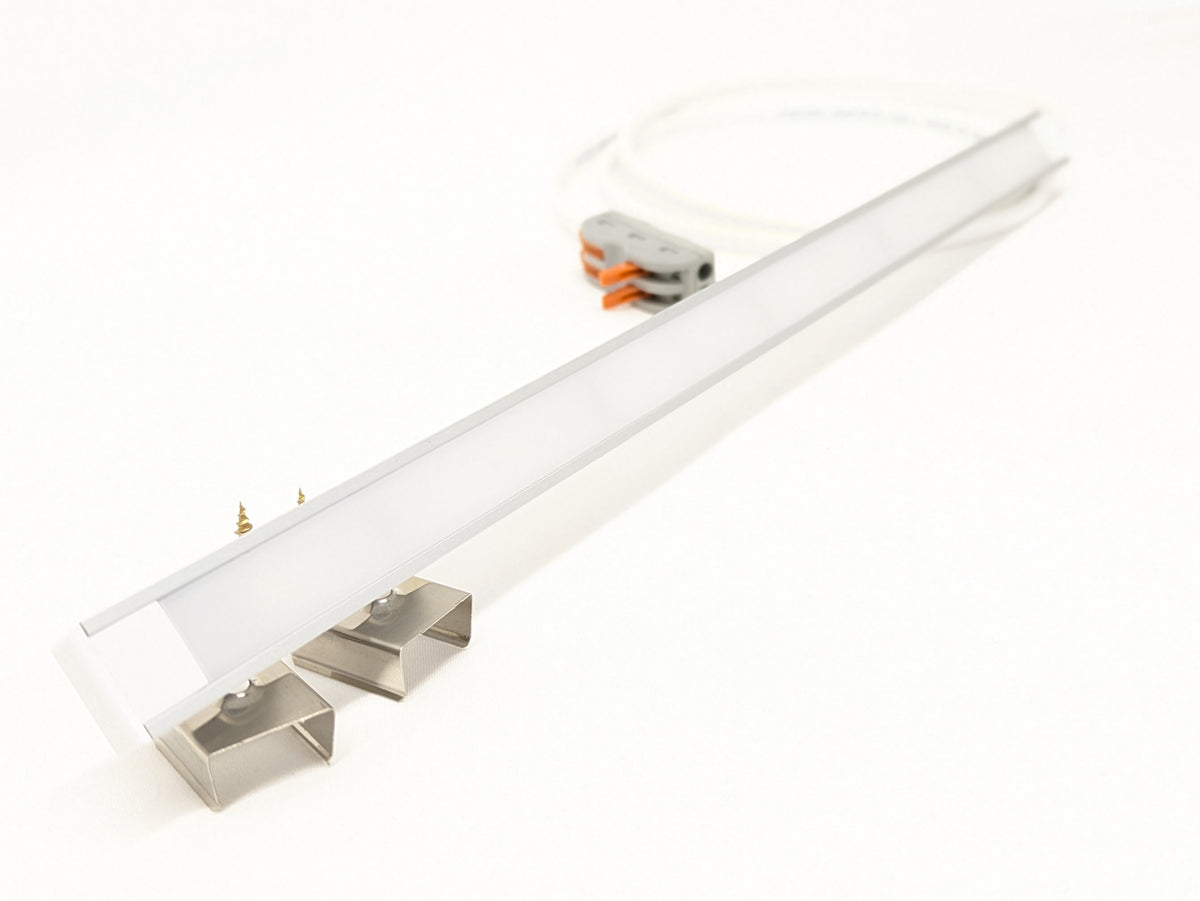 4000K daylight LED strip for under cabinets, 7mm slim profile, 230V direct
