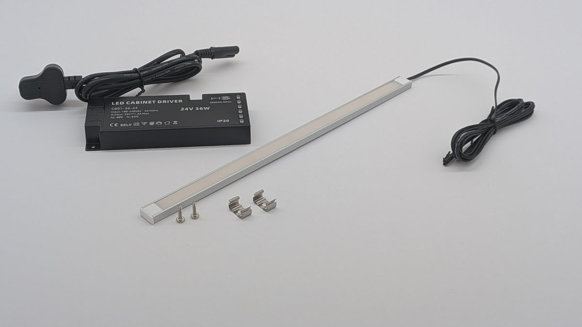 Natural white flexible neon LED strip giving seamless light inside a wardrobe