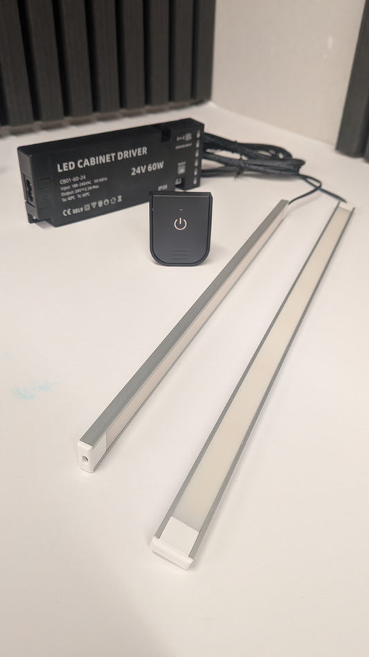 Dimmable 7mm dotless under cabinet LED light, 1500 lumens per metre