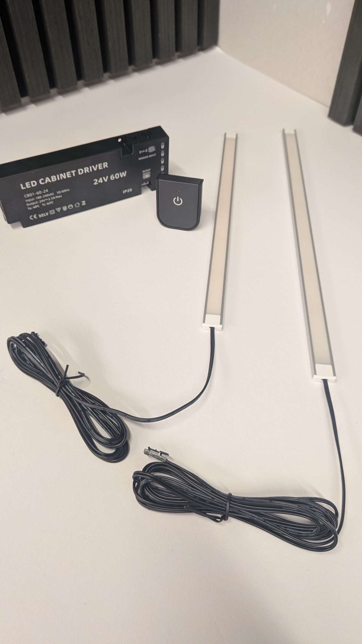 High density 528 LED per metre strip giving seamless linear light under a cabinet
