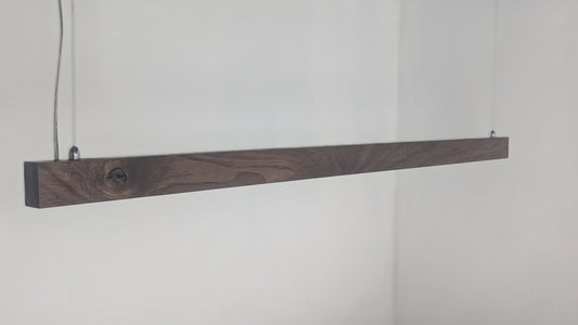 Liniar LED Pendant Light | American Walnut with Glossy Clear Hardwax Oil