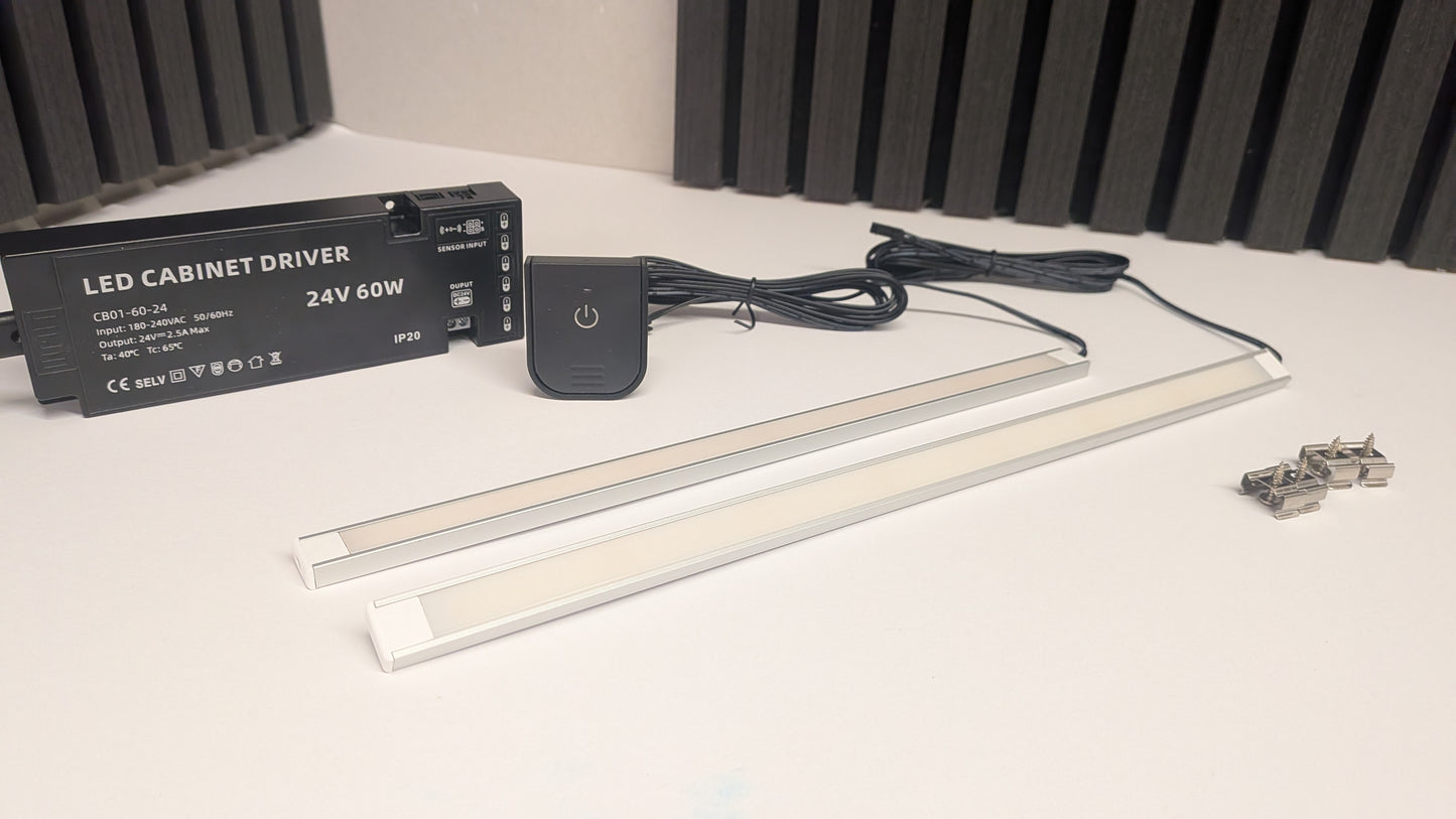 Under Cabinet LED Lighting | Slim and Bright | 1500 Lumens/M | Remote control | Dimmable | Dotless - Spot free