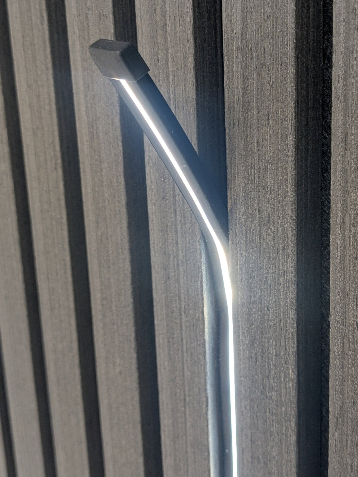 Semi invisible 230V LED light for acoustic slat wall panels, no driver required