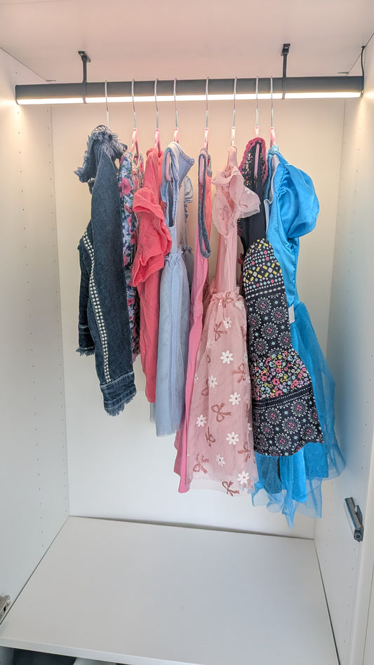 LEDs Wardrobe Hanging Rails Light with Integrated Illumination | Warm White