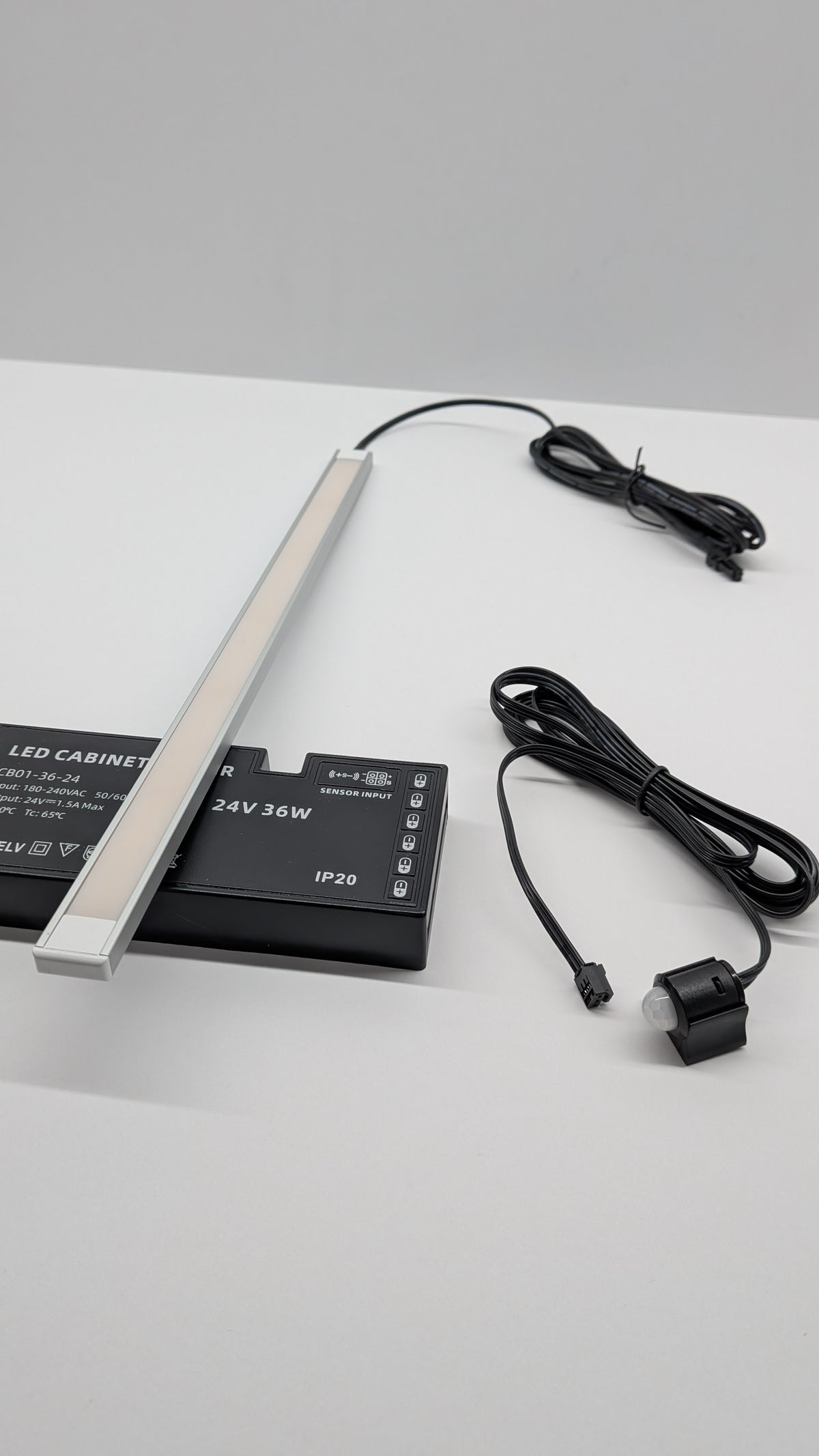 Plug in dotless LED light for wardrobes, easy to install, 2 metre cable lead