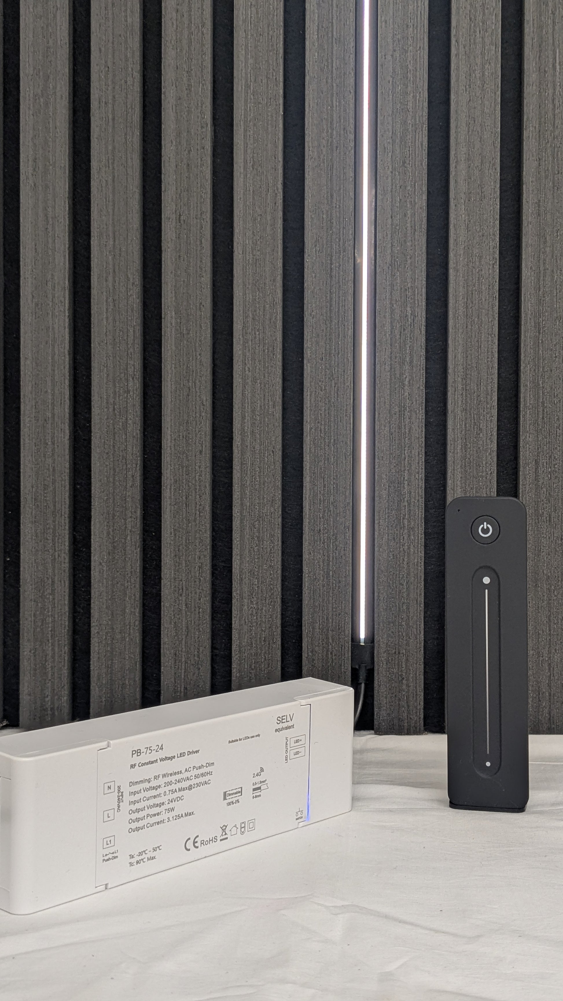 invisible led strip perfect for acoustic wall panels