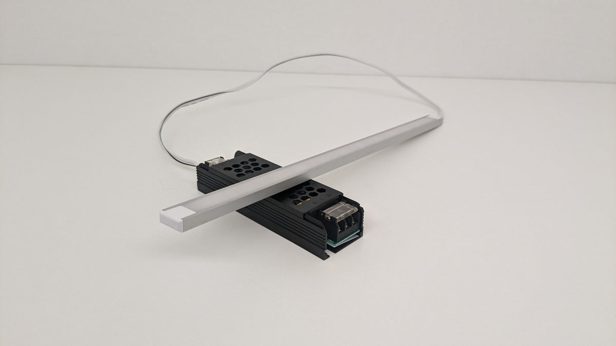 12V LED under cabinet light with driver included, 18W per metre